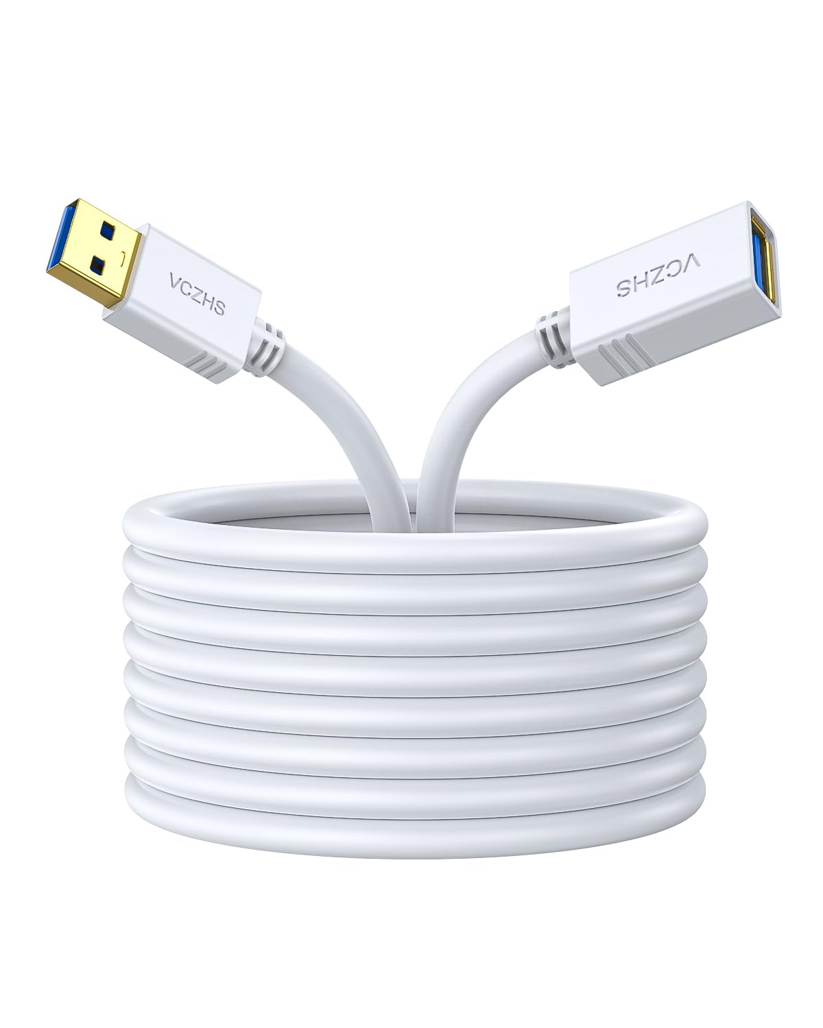 VCZHS Tech USB Extension Cable 3.3ft, USB 3.0 Extender for High-Speed Data Transfer & Fast Charging, Durable & Flexible for Mouse, Keyboard, Printer, Flash Drive, Webcam, and More