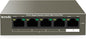 Tenda TEG1105P, 5 Port Gigabit PoE Switch Compatible with IEEE 802.3af/at Devices, Unmanaged PoE Switch with 4 Port PoE+@63W, Plug & Play, Fanless & Metal Design, Limited Lifetime Protection