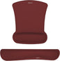MOSISO Wrist Rest Support for Mouse Pad & Keyboard Set, Ergonomic Mousepad Non-Slip Base Home/Office Pain Relief & Easy Typing Cushion with Neoprene Cloth & Raised Memory Foam, Wine Red