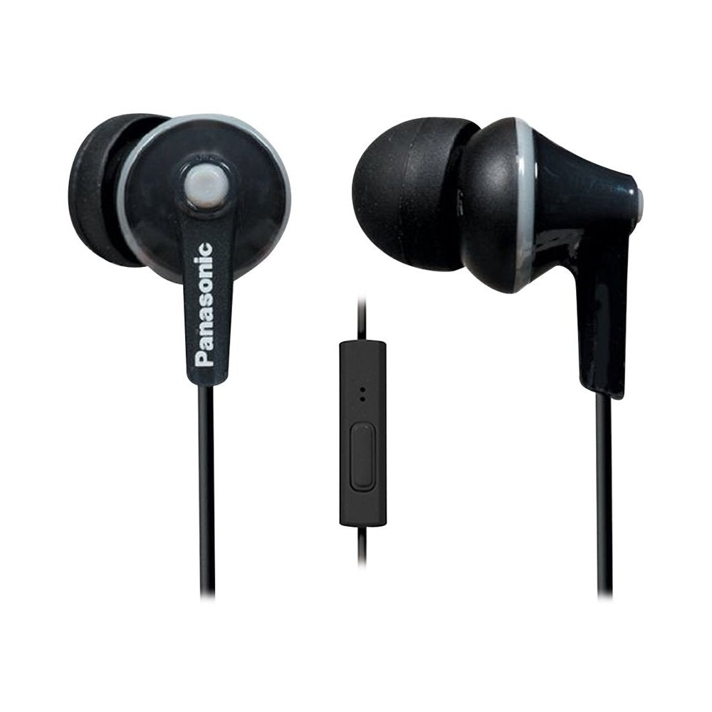 Panasonic ErgoFit In-Ear Earbud Headphones RP-HJE120-R (Red) Dynamic Crystal Clear Sound, Ergonomic Comfort-Fit