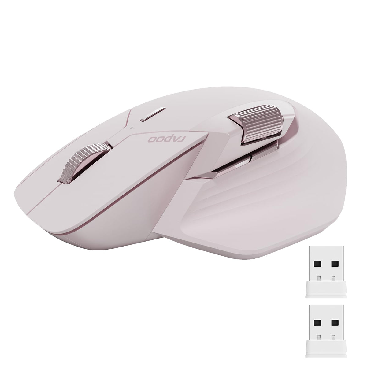 Rapoo MT760 PRO Wireless Mouse, NearLink + Bluetooth 5.0 Multi-Device, 12K DPI, 2K Polling, Ergo for Work & Gaming, 11 Programmable Buttons, On-Board Memory, Quiet Clicks, USB-C, 120 Days Battery Life