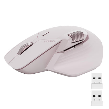 Rapoo MT760 PRO Wireless Mouse, NearLink + Bluetooth 5.0 Multi-Device, 12K DPI, 2K Polling, Ergo for Work & Gaming, 11 Programmable Buttons, On-Board Memory, Quiet Clicks, USB-C, 120 Days Battery Life