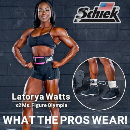 Schiek Sports 1707 Ankle Cuffs - Ideal for Glute Kickbacks and Cable Machine Workouts - Durable and Built To Last