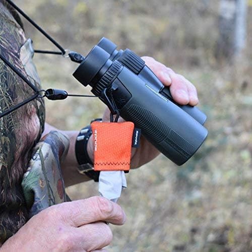 SPUDZ Classic Microfiber Lens Cleaner – Clip-On Pouch, Washable – for Binoculars, Scopes, Glasses, Screens | Snow Sheds, 6 x 6 Inch