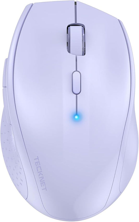TECKNET Bluetooth Mouse, Wireless 6 Buttons 2-Yr Battery, Lavender