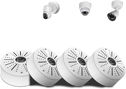 WEILAILIFE 【Compatible Almost All Cameras Type】 Security Camera Junction Box, Universial Camera Junction Box Mount Bracket, Outdoor Security Camera Mount, CCTV Metal Junction Box(4 Pack)