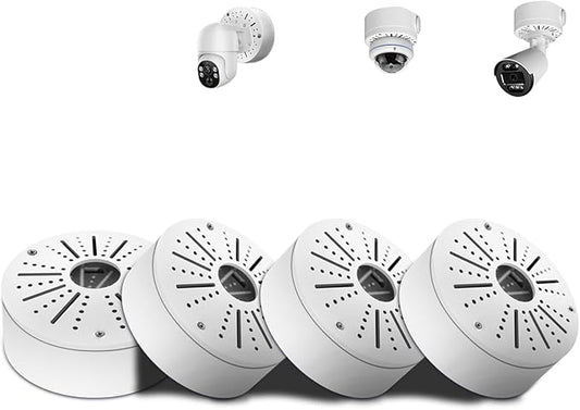 WEILAILIFE 【Compatible Almost All Cameras Type】 Security Camera Junction Box, Universial CCTV Camera Junction Boxes, Outdoor Surveillance Camera Mount Bracket (4 Pack)