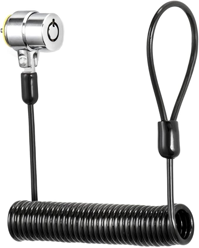 I3C Laptop Cable Lock Retractable Hardware Security Cable Lock with Anchor Plate Compatible with Laptop, Smart Phone, Tablet, and Other Electronic Products (Silver 2pack)