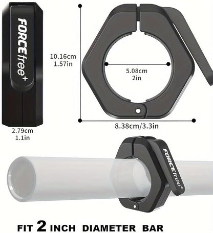 Barbell Clips (Pair), Barbell Clamps, Quick Release Olympic Barbell Clamps with Anti Slip TPR Grip, Barbell Collars for Secure Weightlifting & Powerlifting