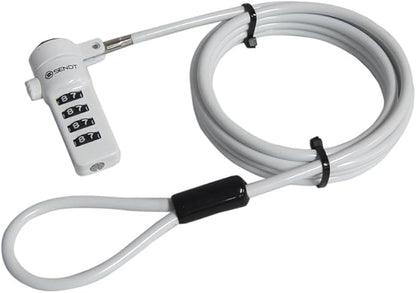 Sendt White Notebook/Laptop Combination Lock Security Cable