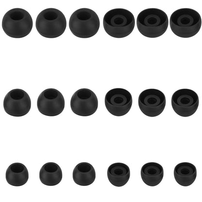 WKYMY Silicone Earbud Tips Replacement Ear Tips for in- Ear Headphones Rubber Tips Ear Buds Replacement Earbuds Tips 9 Pairs S M L, Black