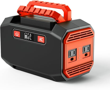 200w Power Station, Portable Solar Generator 36000mAh/133Wh with 110v AC Outlet, Lithium Battery Backup Supply Pack (solar panel not included) with LED Light, for Outdoor Camping Home