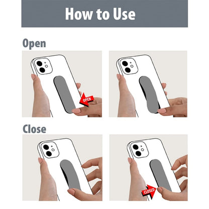 Momostick Flatstick, Cell Phone Finger Grip Strap Holder for Hand, Cell Phone Stand, New Slim Finger Loop Selfie Grip Compatible with Most Smartphones