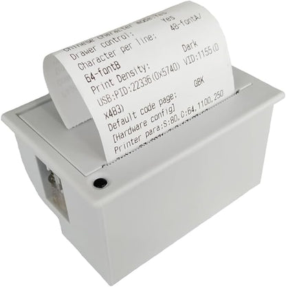 PRIMUZ Micro Thermal Printer Ticket Serial Port Printer Module Can Be Docked with Arduino/ESP32, Supporting Secondary Development TTL/RS232 White