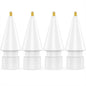 NIUTRENDZ 4 Pack Replacement Tips for Apple Pencil 2nd Generation and 1st Generation Fine Point Metal Tip, Wear-Resistant & Precise Control (1.95mm, White)