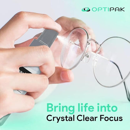 Sparkle Anti-Reflective Lens Cleaner Spray kit | (2) 1oz Glasses Cleaner Spray + (2) Microfiber Cloth for Eyeglasses, Sunglasses, Lenses, Screens and Camera Cleaning Kit (4 Piece Set)