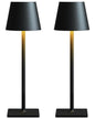 Fizrice Cordless Table Lamp Rechargeable Black 4 Pack Battery Operated