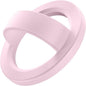 Magnetic Phone Grip, Removable Loop Grip with Soft Finger Strap, Silicone Phone Ring Holder for Back of Phone for iPhone 16/15/14/13/12 Pro Max/Plus, Chalk Pink