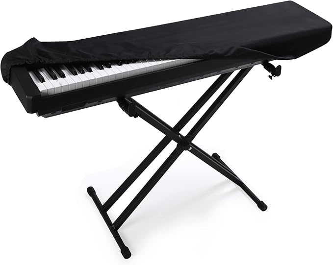 88 Keys Electric Piano Keyboard Dust Cover, Adjustable Electric Piano Keyboard Covers for Digital Electric Pianos, Full Cover Elastic Lock Music keyboard Protector Cover