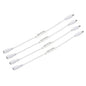 MECCANIXITY LED Strip Dimmer, 12V to 24V 6A Mini Brightness Adjustable Controller Lamp Switch with DC Plugs for Single Color Strips, White Pack of 4