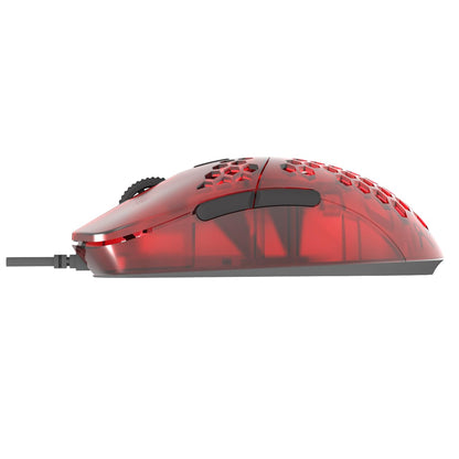 G-Wolves Hati HTM 56g Honeycomb Mouse, PixArt 3389 16000DPI, 6 Programmable Buttons, Low Latency, for Esports (Ruby)