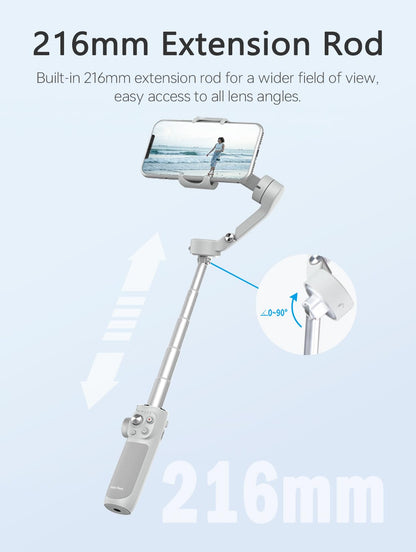 FeiyuTech VB 4 Smartphone Gimbal Stabilizer, 8.4" Extendable 3-Axis Rod