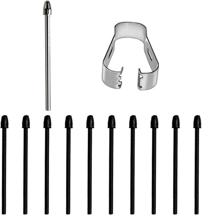Pen Tips Replacement Compatible with Kindle Scribe Basic Pen, Pencil Nibs Compatible with Kindle Scribe Premium Pen (1 PCS Metal Tips, 10 PCS 2B Tips)