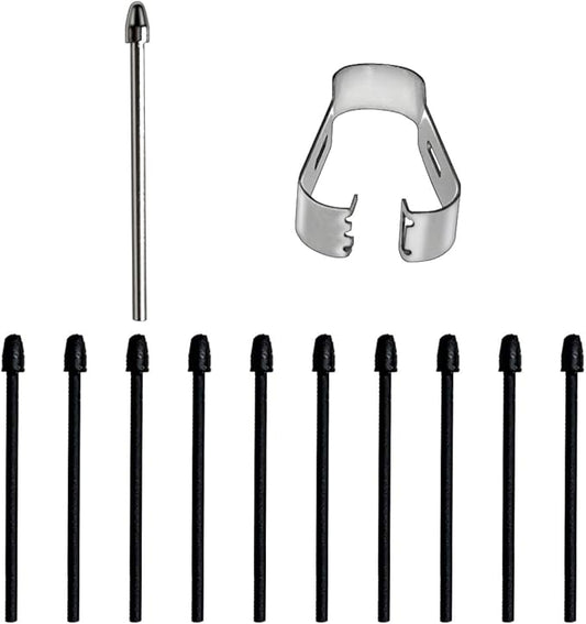 Pen Tips Replacement Compatible with Kindle Scribe Basic Pen, Pencil Nibs Compatible with Kindle Scribe Premium Pen (1 PCS Metal Tips, 10 PCS 2B Tips)