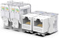 AMPCOM CAT6 Tool-Less Keystone Jack 12-Pack, RJ45 UTP Punch Down Free White