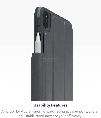 ZAGG Pro Keys Wireless Keyboard & Detachable Case for iPad Pro 12.9 - Backlit Keys, Apple Pencil Holder, 6.6ft Drop Protection
