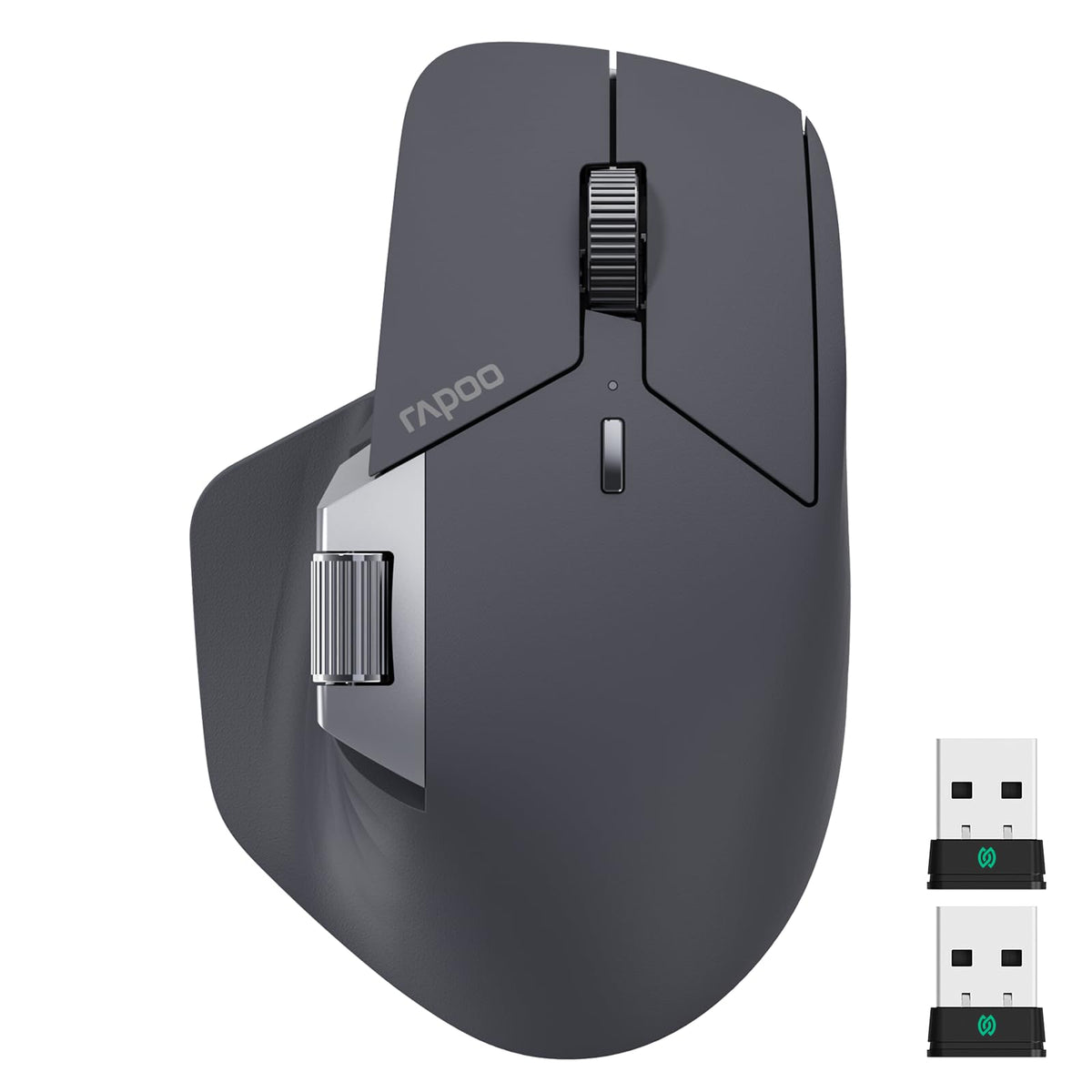 Rapoo MT760 PRO Wireless Mouse, NearLink + Bluetooth 5.0 Multi-Device, 12K DPI, 2K Polling, Ergo for Work & Gaming, 11 Programmable Buttons, On-Board Memory, Quiet Clicks, USB-C, 120 Days Battery Life