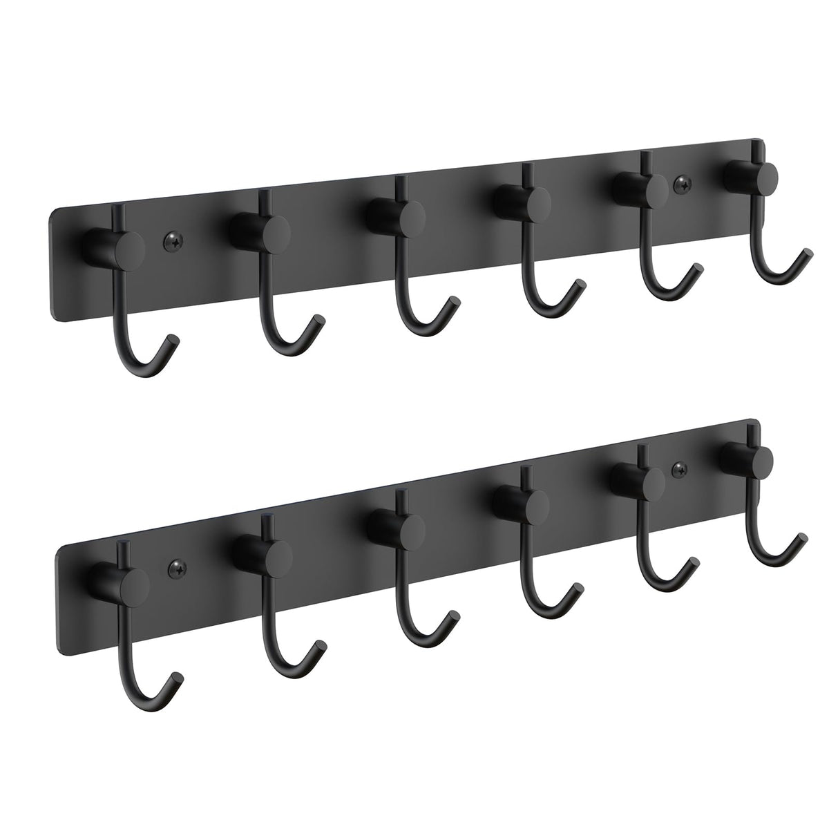 VAEHOLD Hat and Coat Wall Mount Rack - Hooks for Robes, Bags, Keys, and Towels - Bathroom Towel Hanger Organizer (White, “T“ Shape 3 Hooks 2 Pack)
