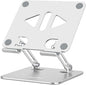 Tablet Stand Holder for Desk, Adjustable Desktop Tablet Holder, Foldable Aluminum Tablet Mount for iPad pro 11, iPad Air Mini, Samsung Galaxy Tabs Z Fold Kindle Fire 4-12 inch, Silver