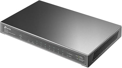 TP-Link 8 Port Gigabit PoE Switch | 8 PoE+ Ports @63W, w/ 1 Uplink Gigabit Port + 1 SFP Slot | Desktop/Wall-Mount | Plug & Play | Limited Lifetime Protection | Traffic Optimization (TL-SG1210P)