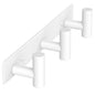 VAEHOLD Hat and Coat Wall Mount Rack - Hooks for Robes, Bags, Keys, and Towels - Bathroom Towel Hanger Organizer (White, “T“ Shape 3 Hooks 2 Pack)