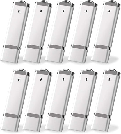 KEXIN 20PCS Flash Drive 4 GB Bulk Pack USB Flash Drive Thumb Drive Memory Storage Jump Drive Design in Snapcap (20 Pack Silver)