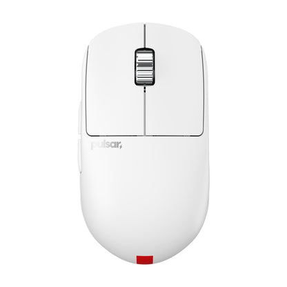 Pulsar Gaming Gears - X2H eS Wireless Gaming Mouse, Limited Edition, Symmetrical, Optical Switch, OLED Display, Driverless, PAW3395 Sensor, 100H Battery, 4K dongle Included (Medium, White)