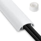 LZEOY 4ft Cord Cover for Wires on Floor, Grey Extension Cable Management, Hide Electrical Hider Protector, Cable Cavity: 0.78" W x 0.32" H