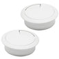 Desk Grommet 2-1/16" (53 mm), Desk Cord Hole Cover, Cable Grommet ABS Plastic, Desk Hole Grommet for Office and Home Table Cable, Detachable Adjustable Cable Cord Organizer (White 2 Pcs)