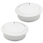 Desk Grommet 3-1/8" (80 mm), Desk Cord Hole Cover, White 2 Pcs