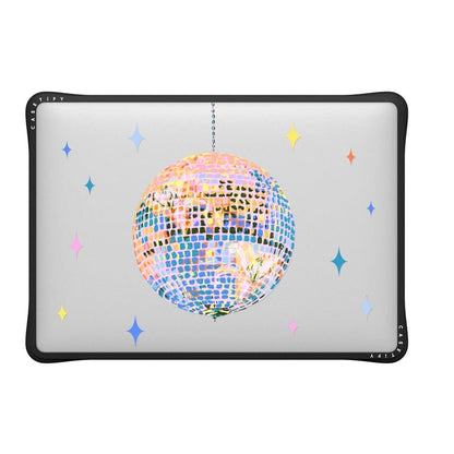 CASETiFY Impact MacBook Air 13" (M1/Intel) Case [Cushioned Impact Corners/Scratch-Resistant/Anti-Slip Grip] - Disco - Clear Black