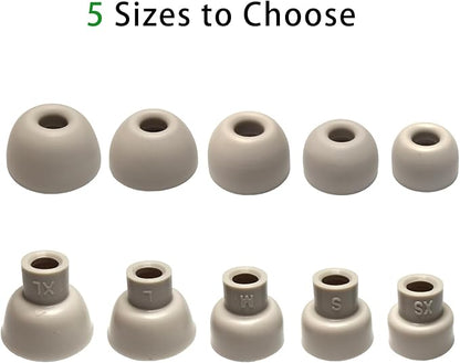 Replacement Earbud Tips for Powerbeats Pro 2 Ear Tips [10 Pairs ] – XL/L/M/S/XS Silicone Earbuds Tips Compatible with Beats Studio Buds/Beats Fit Pro/Solo Buds, Quicksand