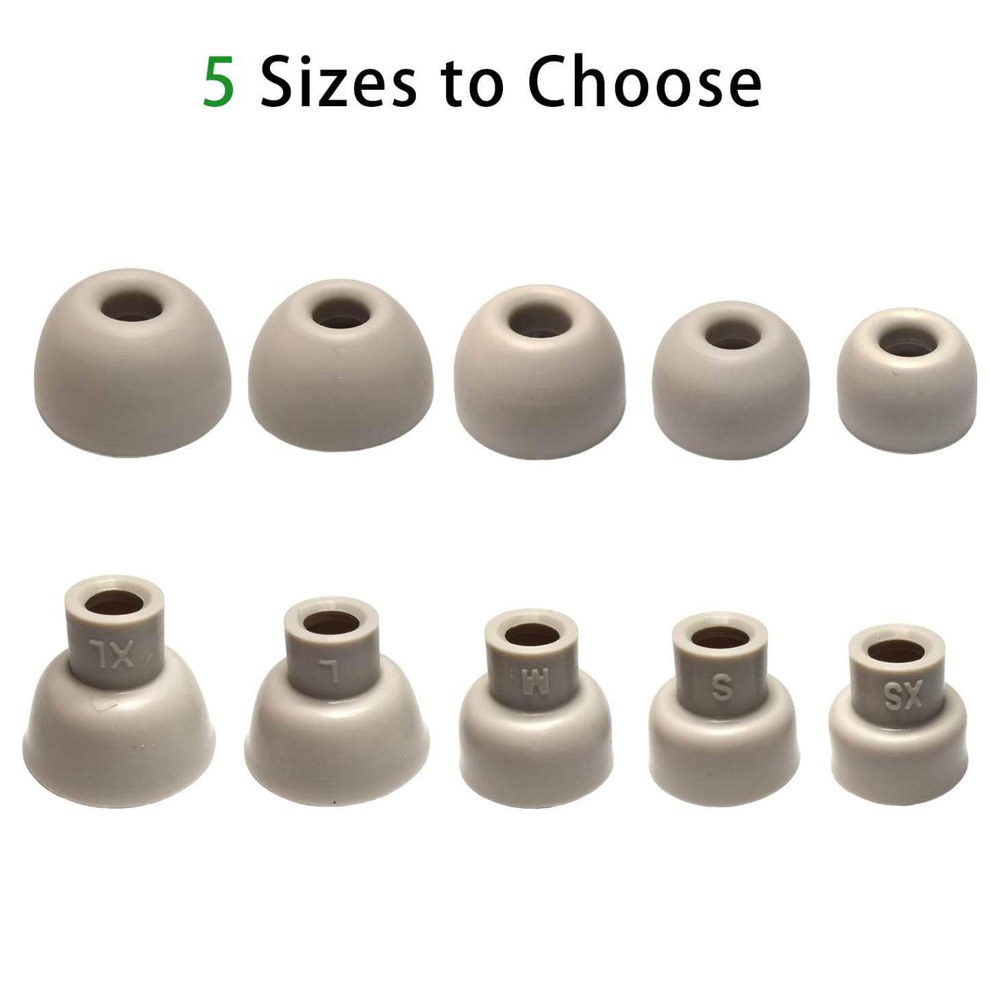 Replacement Earbud Tips for Powerbeats Pro2 Ear Tips [10 Pairs]–XL/L/M/S/XS