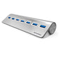Achoro 7 Ports USB 3.0 Hub, Triangle Aluminum Alloy USB Port Expander, High-Speed USB Splitter for Computer, PC, iMac, MacBook, Windows, Desktop, Laptop – Multi USB Hub
