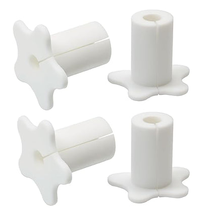 4pc Starlink Cable Grommet 5/8" Silicone Waterproof Wall Hole Pass Through Split Cable Bushings for TV Wire Ethernet Cord, Starlink Cable Routing Kit Accessories, 27.6mm/1.09" Ht, White