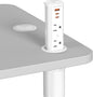 2 Inch Pop Up Outlet for Countertop,Power Grommet 2-inch Desk Wire Hole Insert,20W USB C,2 Outlets,2 USB C/1 USB A,Recessed Outlet,Desk Charging Station (White, 6 FT Cable)