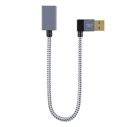 CableCreation Short USB 3.0 Extension Cable 1FT, Left Angle Extender Cord