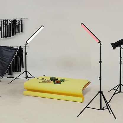 RGB Photography Light Wand Stick, 360° Full Color Portable LED Lighting Wand Handheld 5000mAh Rechargeable Battery & Magnet with 27"-80" Tripod Stand-2 Pack