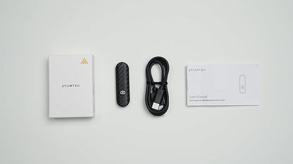 ATUMTEK Bluetooth Remote Shutter, Carbon Fiber Design, Rechargeable Camera Remote Control for iOS & Android Smartphones, Compact and Portable, with Type-C Charging, 10m Remote Range, Bluetooth 5.0