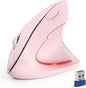 TECKNET Ergonomic Mouse, Wireless Bluetooth Vertical Mouse, 4800 DPI Optical Tracking, 6 Adjustable DPI, Quiet Clicks, 2.4GHz with USB A Receiver, 12 Months Battery, 6 Buttons, Wide Compatibility